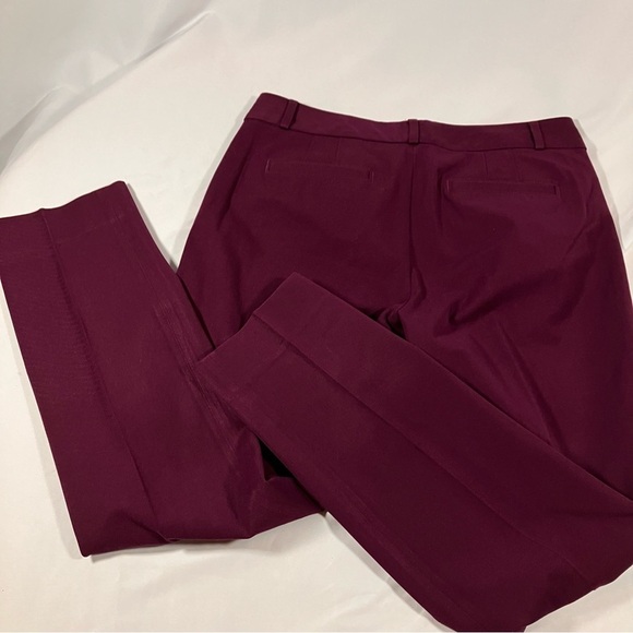 Banana Republic Martin Fit Burgundy Deep Red business casual pants, womens sz 8 - Picture 2 of 8
